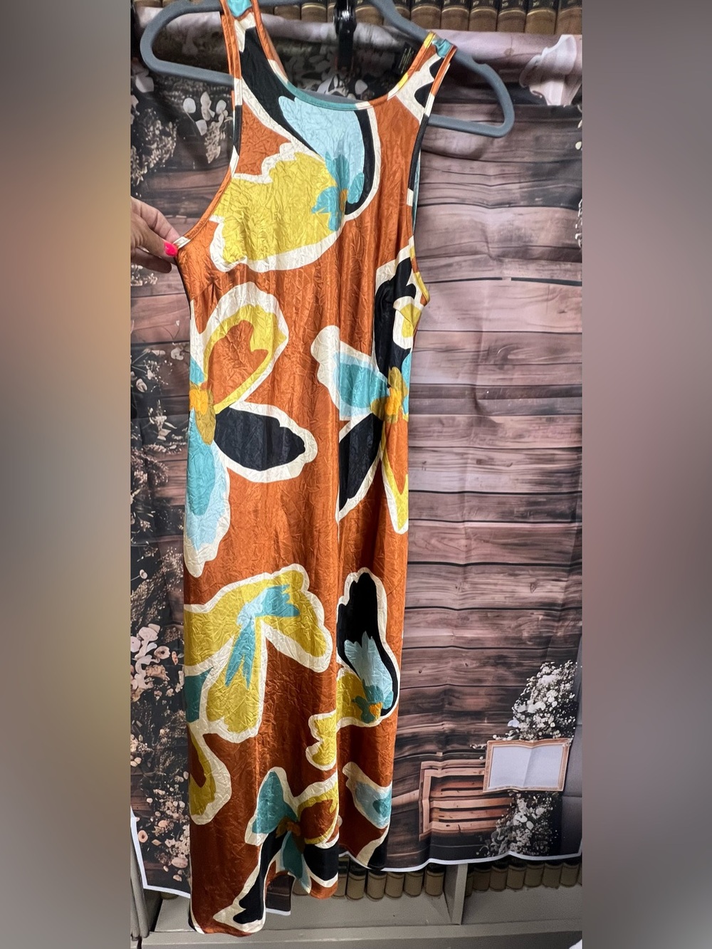 House of Harlow 1960 Rust Floral Maxi Slip Dress
